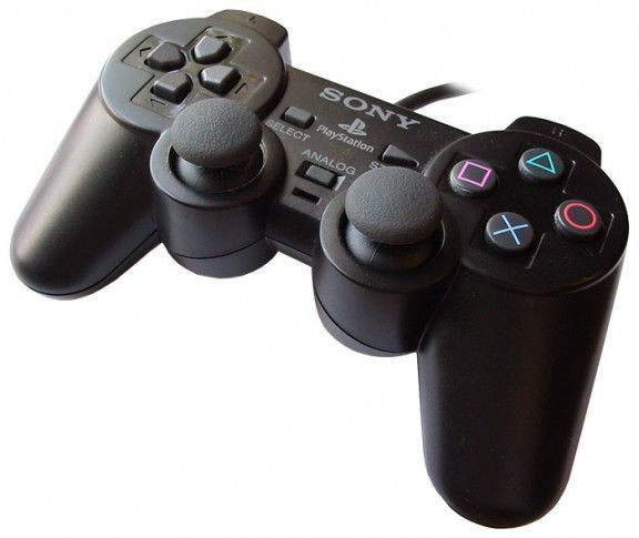 Геймпад Sony Dualshock 2 (PS2) (черный) оригинал б/у