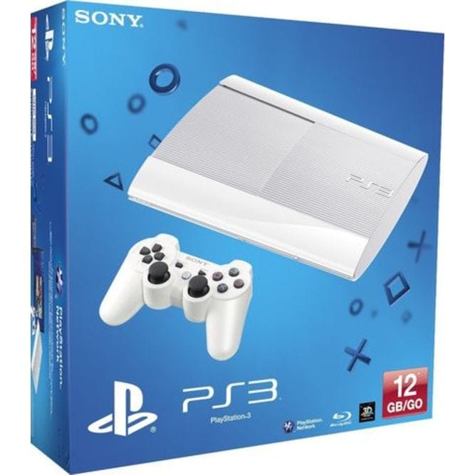 Приставка Sony PlayStation 3 Superslim (12 Гб) белая, б/у