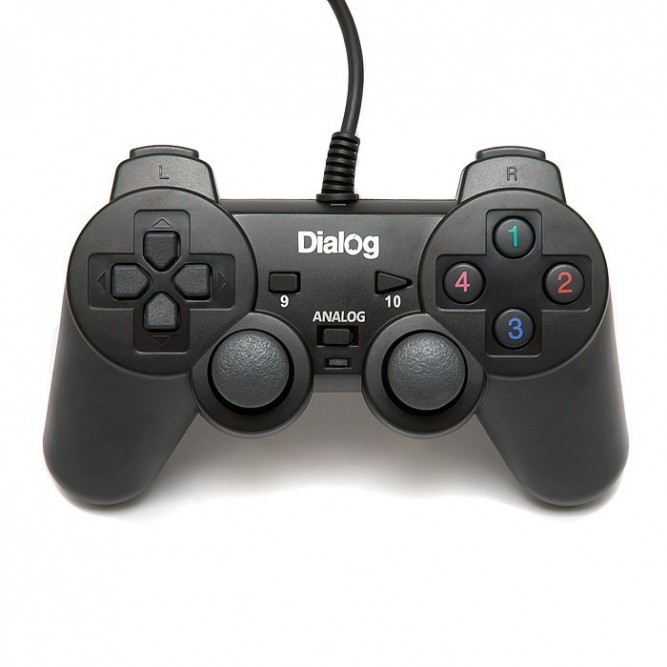 Геймпад Dialog Action GP-A11 (аналог DualShock 3) черный, б/у 