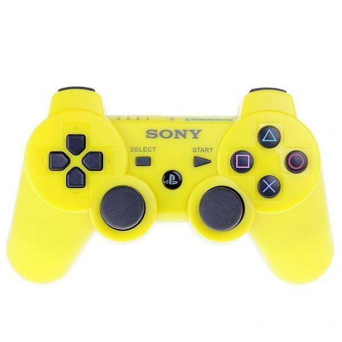 Геймпад Sony Dualshock 3 Желтый (PS3) (Аналог)