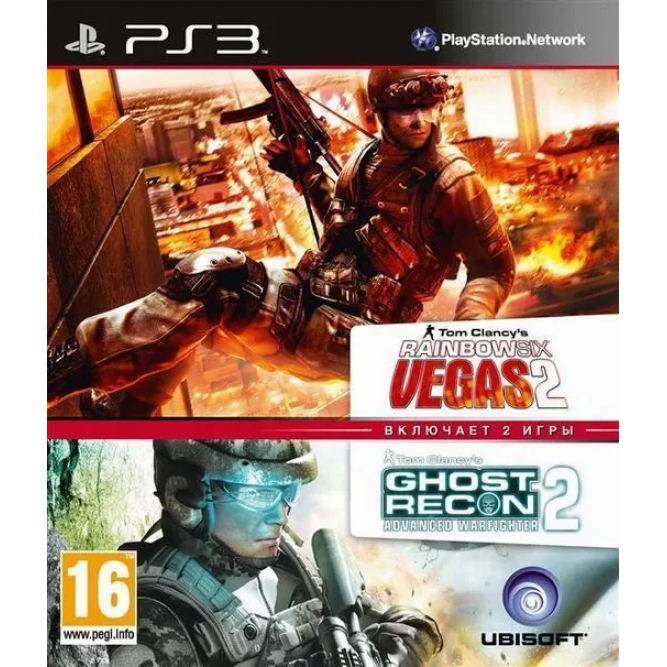 Игра Tom Clancy's Rainbow Six: Vegas 2 + Tom Clancy's Ghost Recon: Advanced Warfighter 2 (Double Pack) (PS3) б/у