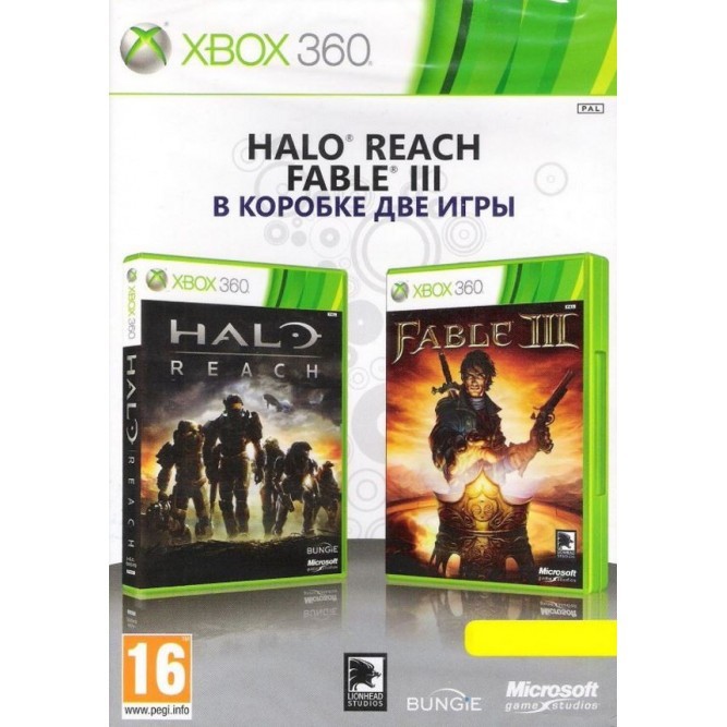 Игра Halo: Reach + Fable III (две игры в упаковке) (Xbox 360) (б/у)
