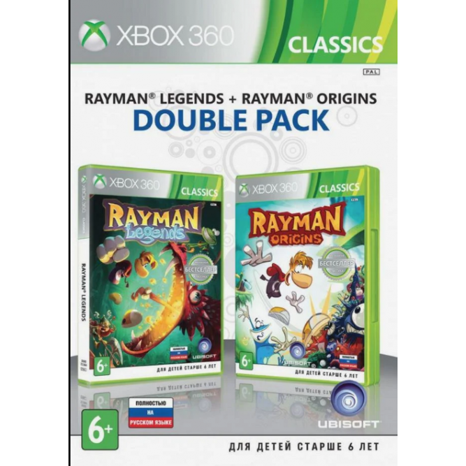 Комплект Rayman Legends + Rayman Origins (Xbox 360) (rus) б/у