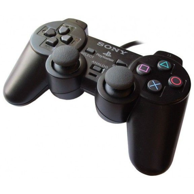 Геймпад Sony Dualshock 2 (PS2) (черный) оригинал б/у