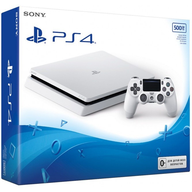 Приставка Sony PlayStation 4 Slim (500 Гб), Белая б/у