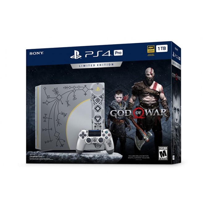 Приставка Sony PlayStation 4 Pro (1 Тб) (Limited edition) в комплекте с игрой God Of War, б/у