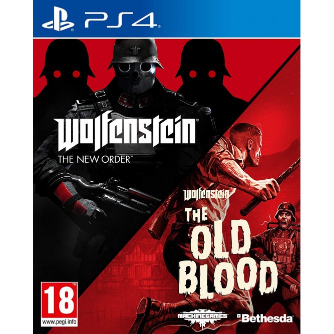 Игра Wolfenstein: The New Order + The Old Blood (Double Pack) (PS4) (rus sub) б/у