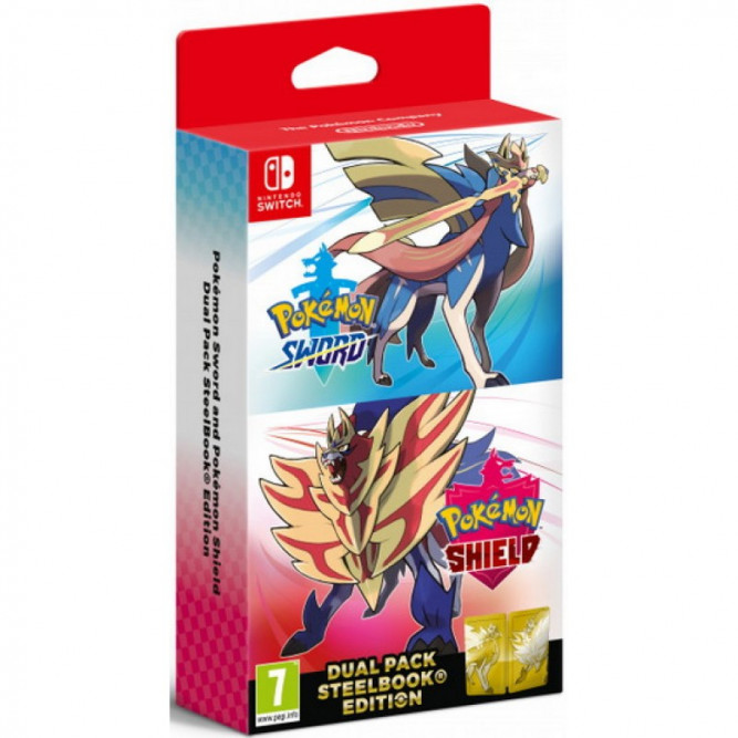 Игра Pokémon Sword and Pokémon Shield - Dual Pack SteelBook Edition (Nintendo Switch) (new)