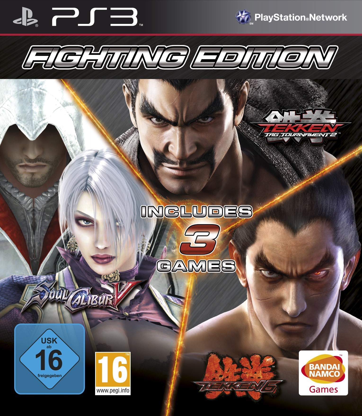 Игра Fighting Edition (Soul Calibur V + Tekken 6 + Tekken Tag Tournament 2) (PS3) (rus sub) б/у