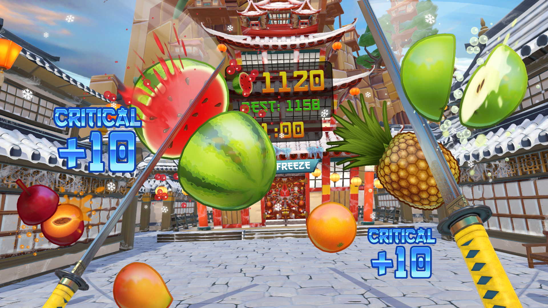 Игра фрукты 4. Игра Fruit Ninja VR. Fruit Ninja VR ps4. Fruit Ninja VR 2. Fruit Ninja VR описание.