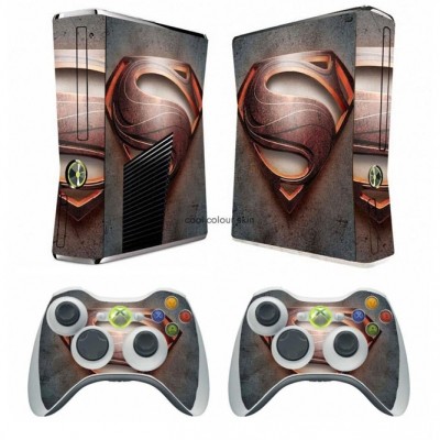 Наклейки Супермен на консоль Xbox 360 Slim и 2 геймпада