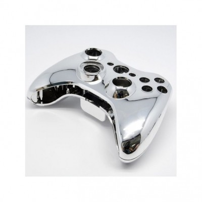 Корпус для геймпада Xbox 360, серебряный хром