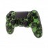 Корпус (передняя панель) для геймпада Dualshock4 v2. Матовый, зеленые черепа