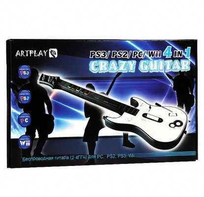 Беспроводная гитара Artplays Crazy Guitar для PS3/PS2/Wii/PC (б/у)