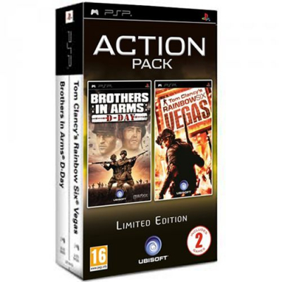 Сборник Action Pack: Игра Brothers in Arms: D-Day + игра Tom Clancy's Rainbow Six: Vegas (PSP) б/у (eng)