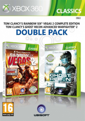 Игра Tom Clancy's Rainbow Six: Vegas 2 + Tom Clancy's Ghost Recon: Advanced Warfighter 2 Double Pack (Xbox 360) б/у